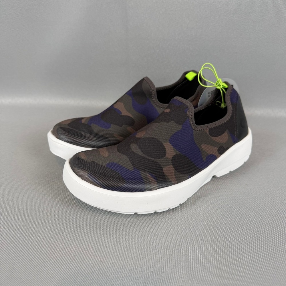 Oofos OOmg Eezee Recovery Sneakers Womens 6.5 Midnight Camo Slip-On Shoes NIB - Picture 2 of 8